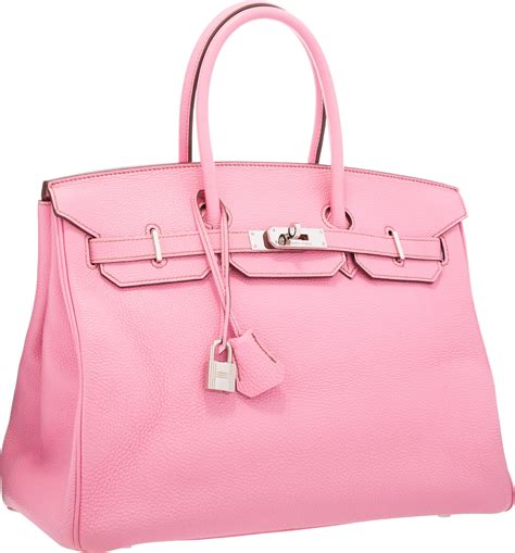 pink leather hermes bag|hermes types of leather.